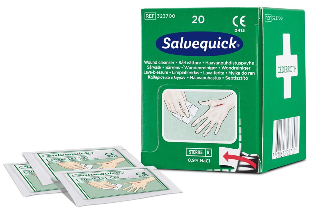 CEDERROTH Salvequick Wundreinigungstücher 20er-Pack Produktbild 