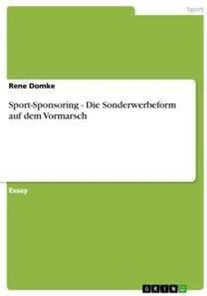 Sport-Sponsoring - Die Sonderwerbeform auf dem Vormarsch