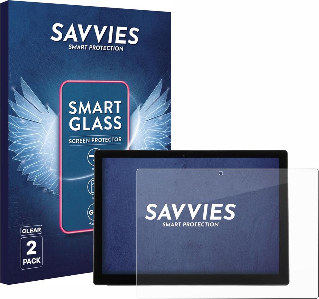 2x Savvies Schutzglas Folie für Wortmann Terra Pad 1200V2 12.3" 9H Panzer Schutzfolie Glas Displayschutz klar transparent