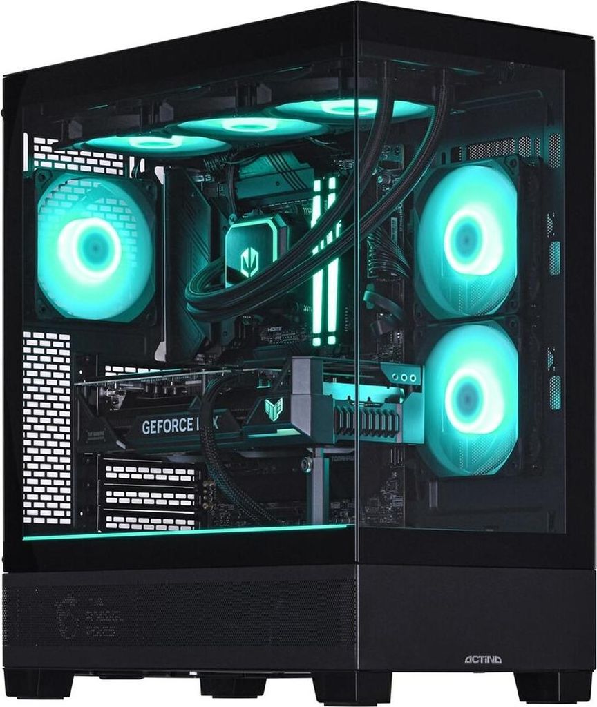 Actina 5901443417071 PC AMD Ryzen 7 7800X3D 32 GB DDR5-SDRAM 1 TB SSD AMD Radeon RX 9070 XT Midi Tower Schwarz