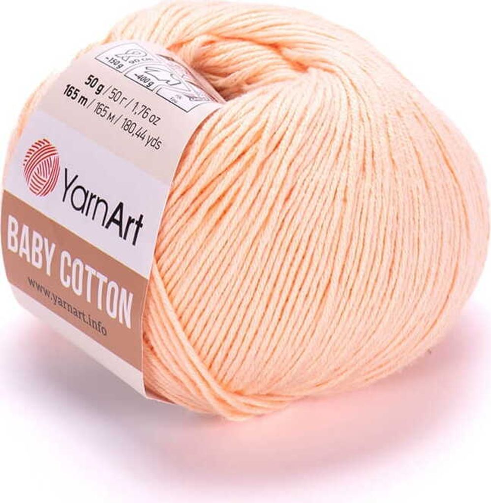 Yarnart Baby Baumwolle Garn - Brzoskwinia, 50g/165m, Weich Produktbild 