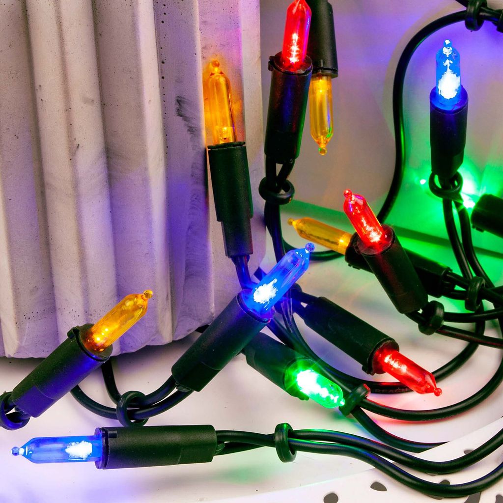 Lichterkette innen 100 bunte Lichter, beleuchtet 14,85m, Produktbild 