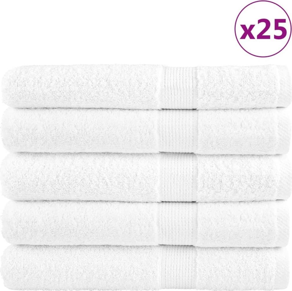 Premium Handtücher SOLUND 50 Stk. Weiß 100x200 cm 600 g/m²