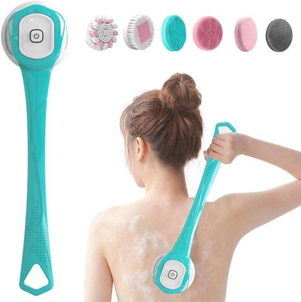 Brosse de douche électrique contre le mal de dos pour laver le corps