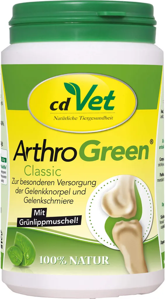 Soutien Mobilité et Cartilage Chien cdVet ArthroGreen Classic 165g