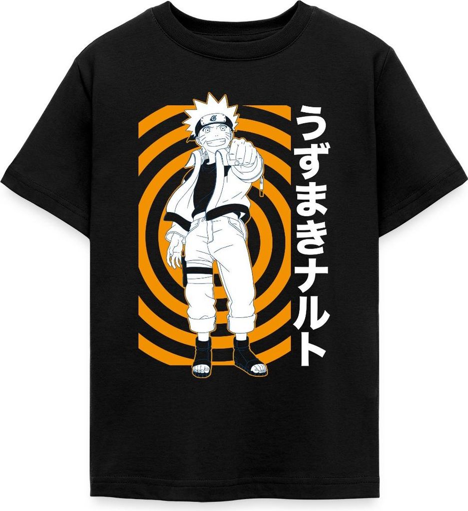 Spreadshirt Naruto Cooles Design Mit Naruto Teenager T-Shirt, 152/164 (12-14 Jahre), Schwarz
