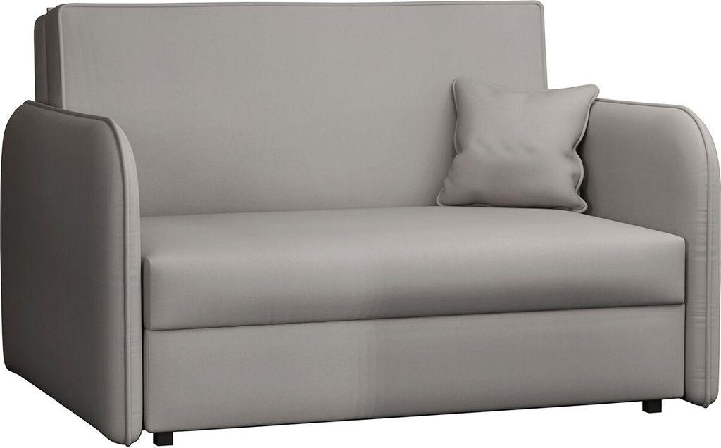 MIRJAN24 Schlafsofa Viva Loft II, Zweisitzer Sofa mit Schlaffunktion und Bettkasten, Polstersofa, Stilvoll Couch vom Hersteller (Farbe: Mono 244)
