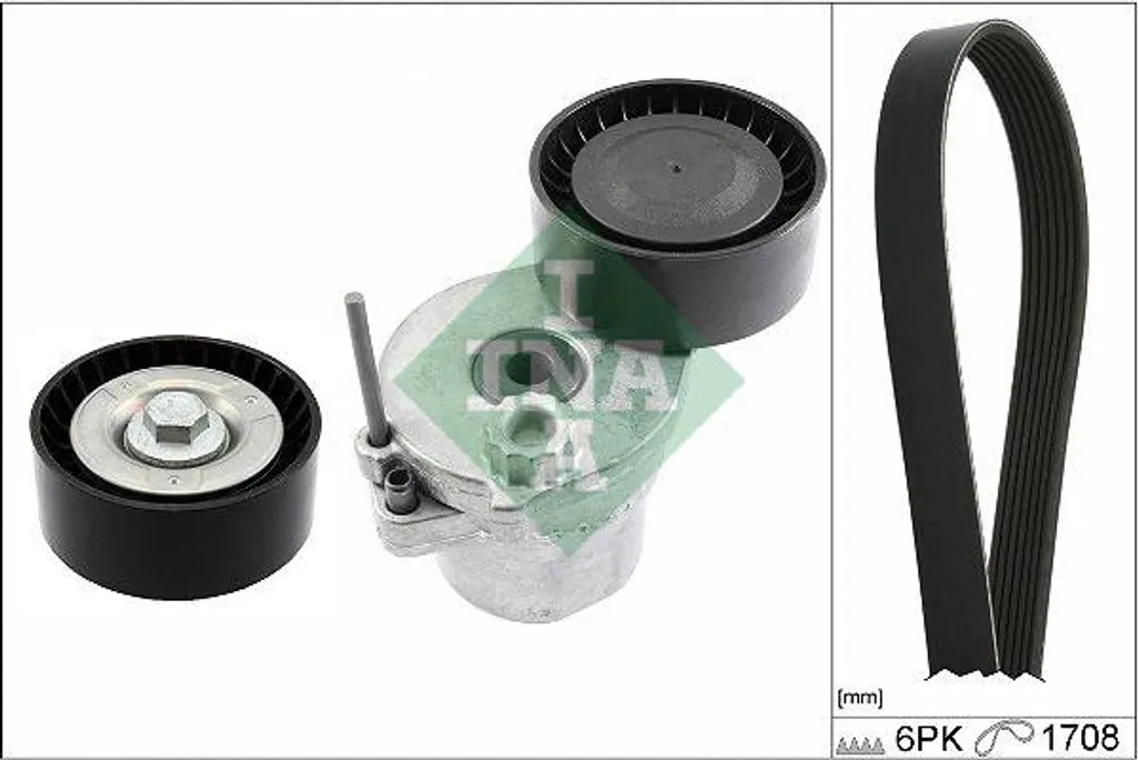 Kit courroie trapézoïdale INA 529 0362 10 - OE 0009933900 pour Mercedes