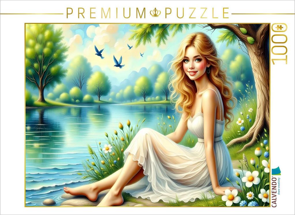 CALVENDO Puzzle Sommerträume am See | 1000 Teile Lege-Größe 64x48cm Foto-Puzzle für glückliche Stunden