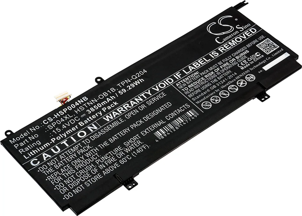 TECHTEK Batteria notebook compatibile con [HP] pectre X360 13-AP0044TU, Spectre X360 13-AP0000NA, Spectre X360 13-AP0000NB, Spectre X360 13-AP0000NC,