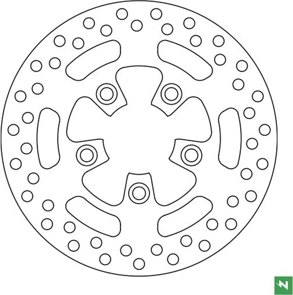 Disque de frein arrière DF4123A rigide 226mm pour freinage de précision