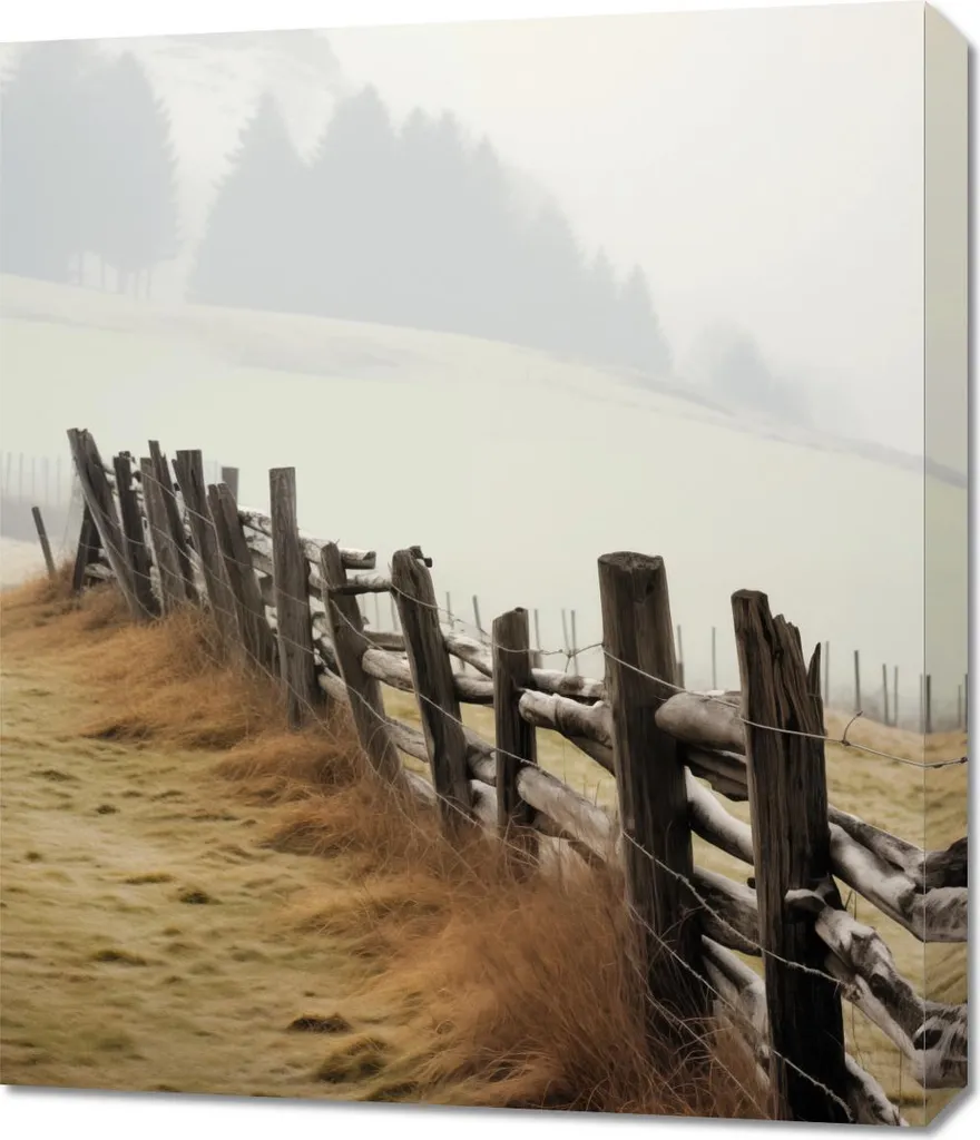 Image 60 x 70 cm Enveloppée dans le brouillard : Sublimez vos Murs Vides