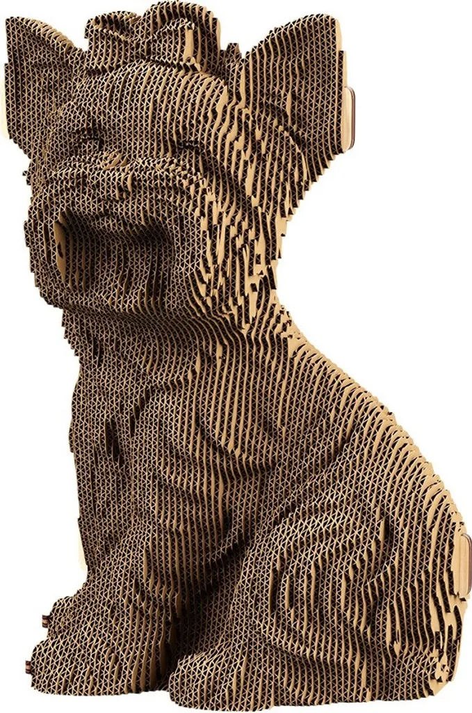 Puzzle 3D Yorkshire Terrier en Carton Recyclable - Modèle 126 Pièces