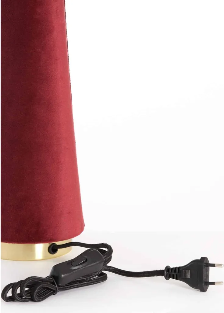 Lampe de chevet textile rouge Devia pour un éclairage d'appoint doux - 6