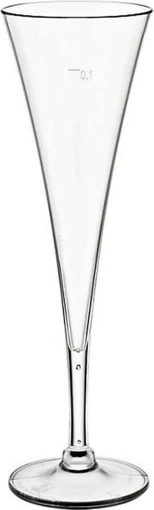 Transparente, robuste Sektflöte aus Acryl-Kunststoff, 100ml Produktbild 