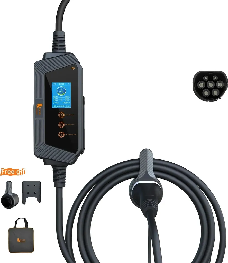 Chargeur EV Portable 11kW Triphasé avec Contrôle Intelligent par App