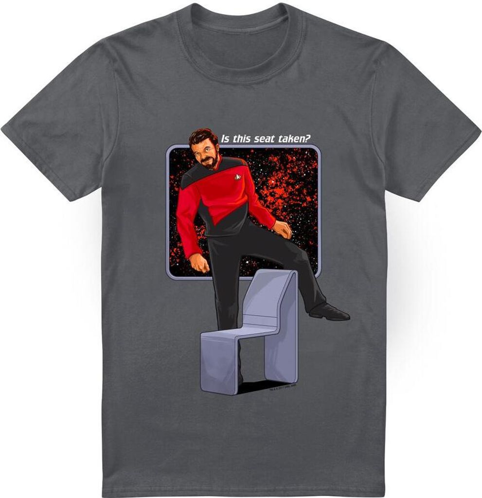 Star Trek - "Is This Seat Taken" T-Shirt für Herren TV13778 (4XL) (Holzkohle)