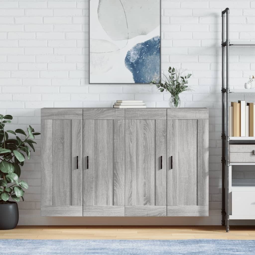 Maison Exclusive - Wandschränke 2 Stk. Grau Sonoma Holzwerkstoff