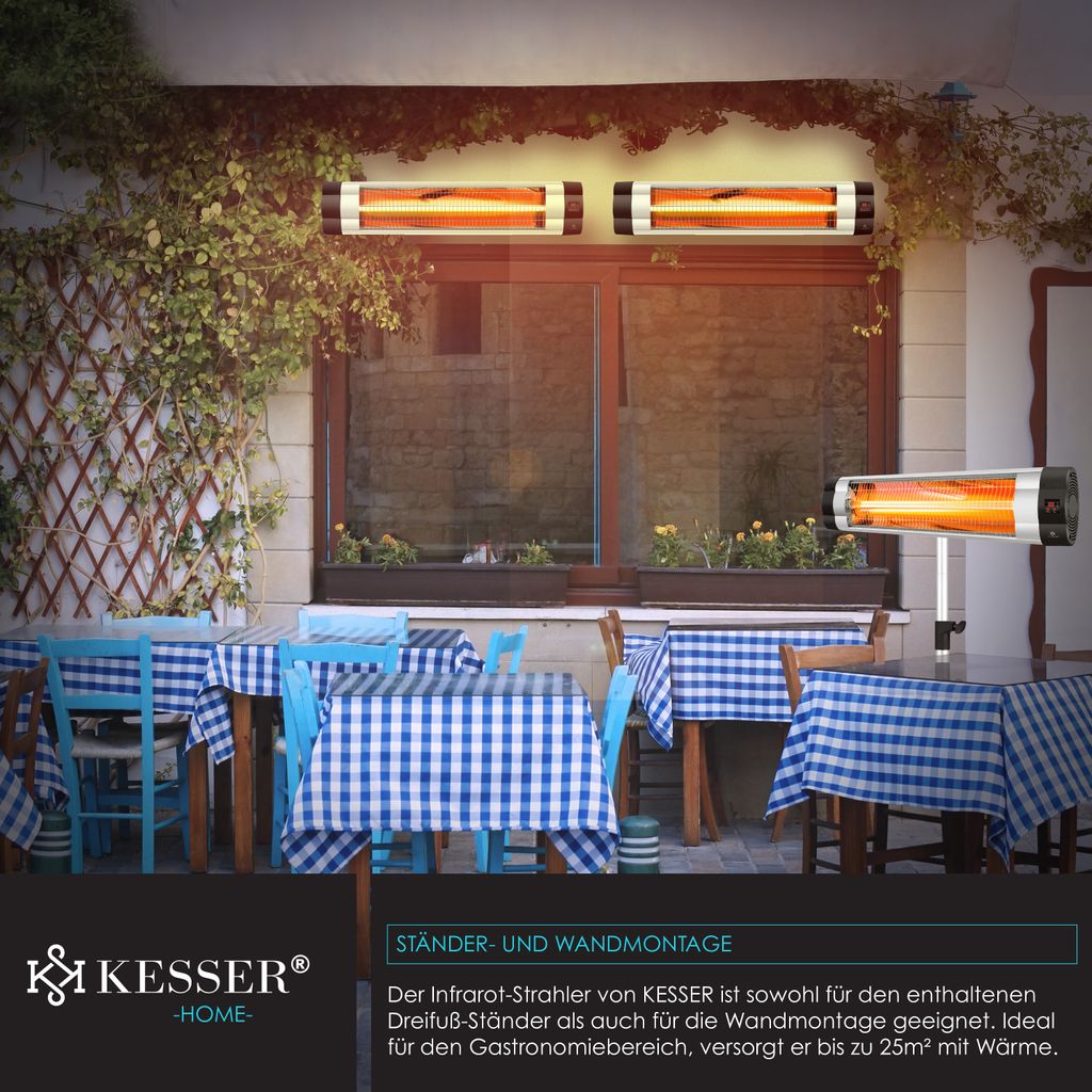 KESSER® Infrarotstrahler Heizstrahler Terrassenstrahler Produktbild 7