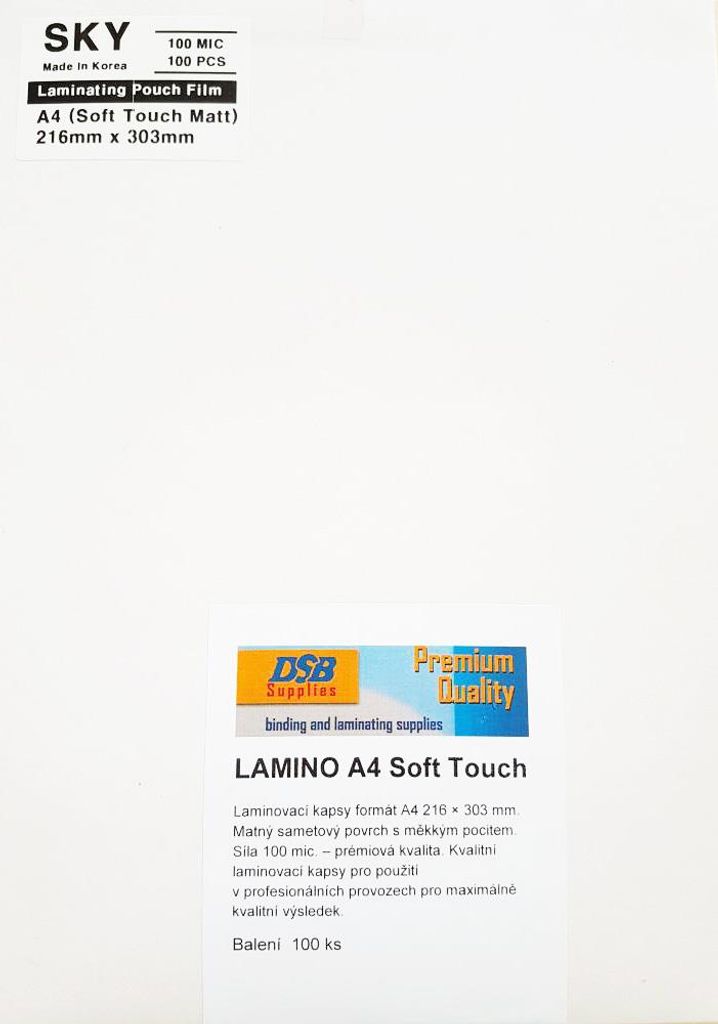 Laminierfolie A4, 100 mic, Matte Soft Touche