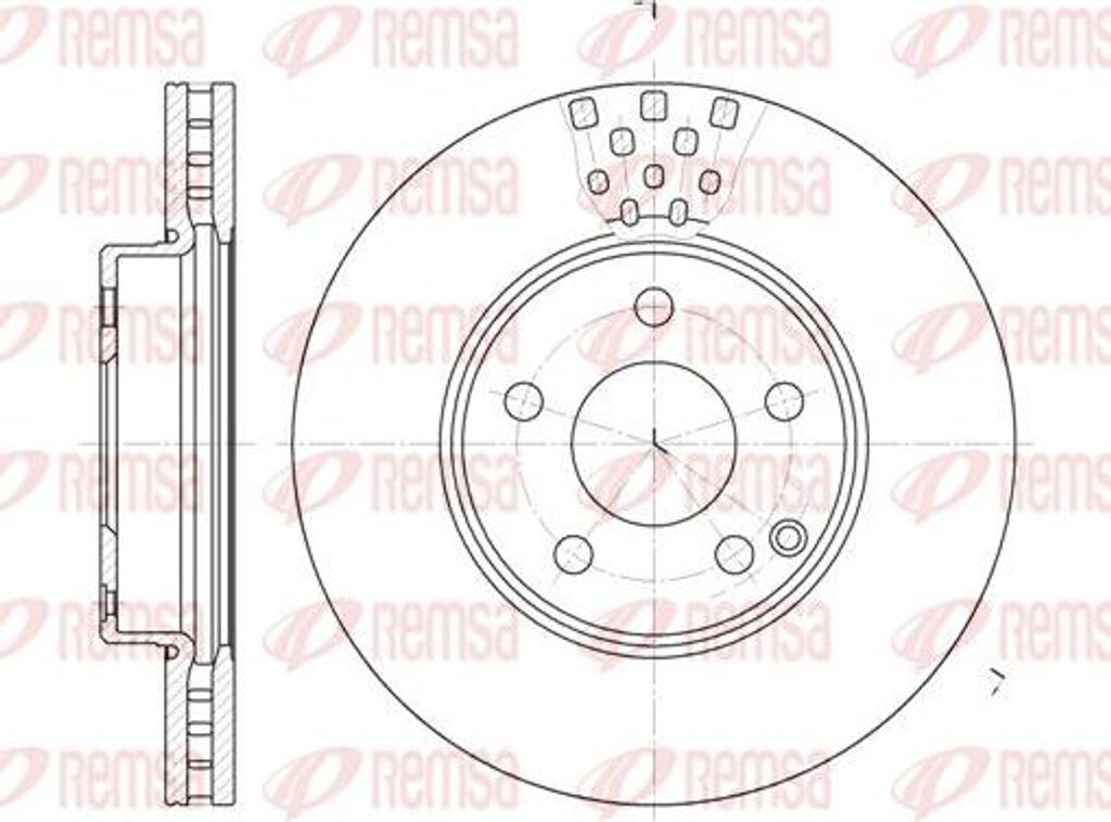 REMSA 6676.10 Bremsscheibe OE 2114210712 kompatibel mit E-Klasse