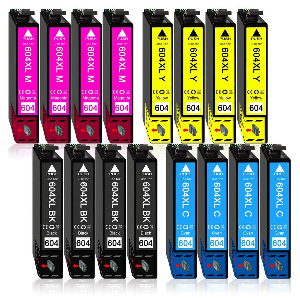 16er Pack Druckerpatronen 604 604XL kompatibel mit Epson Produktbild 