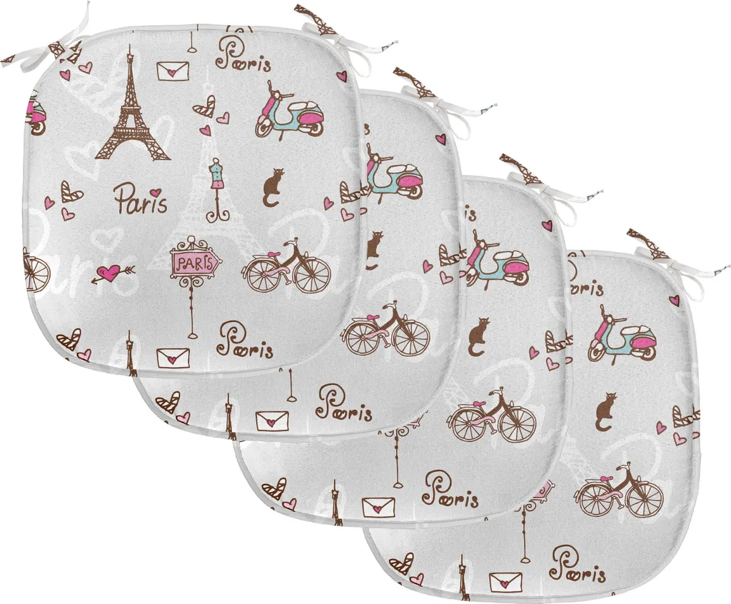 Cuscini Sedie Cucina Paris ABAKUHAUS 40x40 Impermeabili Set 4