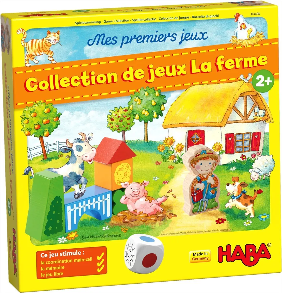 HABA Meine ersten Spiele Collection de jeux La ferme pour enfants dès 2 ans