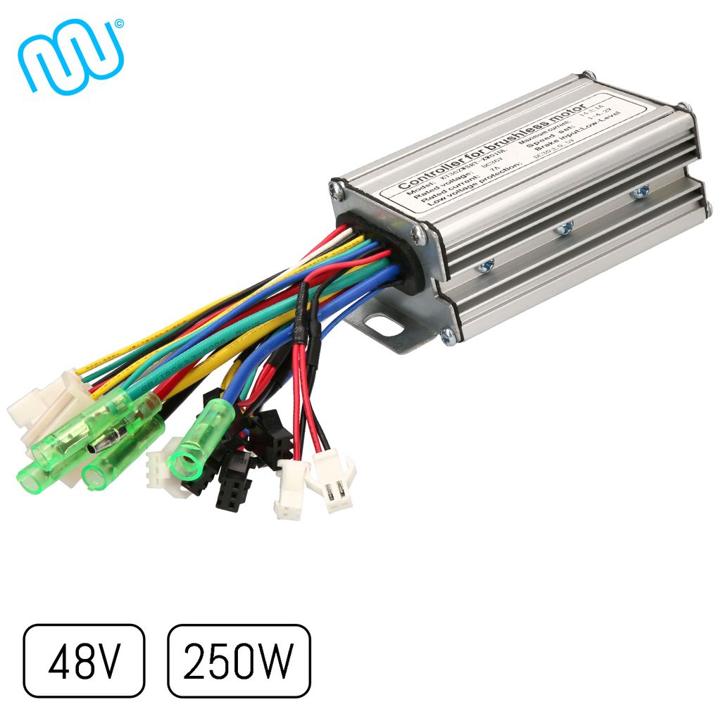 windmeile | Brushless Controller Professional, Torque Controller Sinus, Steuergerät, 48V, 6A/250W, E-Bike, Elektro Fahrrad, Pedelec, Scooter