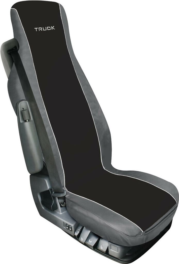 Sitzbezug Lampa Sitzbezug aus Polyester und Skeentex für Lastwagen - Schwarz/Grau