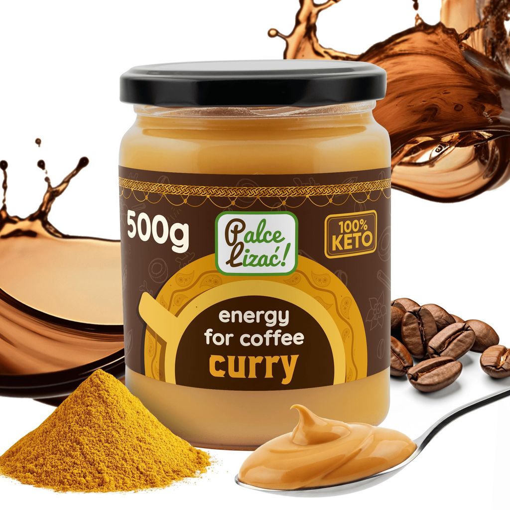 PALCE LIZAĆ Energie für Kaffee Curry 500g – Bulletproof Coffee Mix mit Ghee & Kokosöl – Natürlich & Laktosefrei – Mit Zimt, Kardamom & Va...