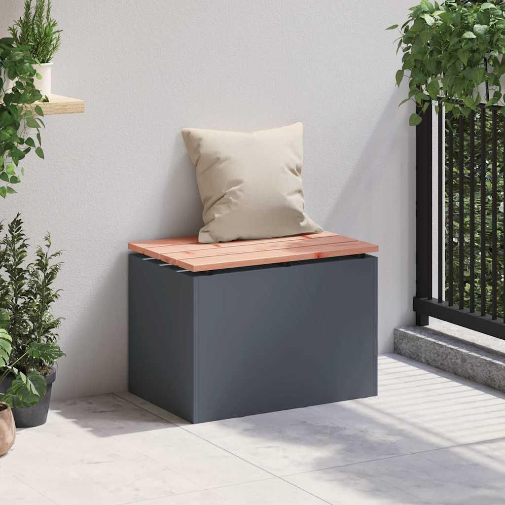(Robust Möbel) Gartenbank Anthrazit 60 x 40 x 43cm - CL900942 - Gartenbänke