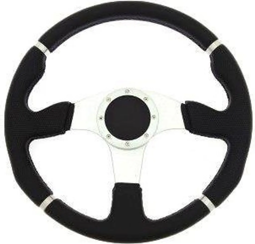 Volant cuir noir 350mm à déport 0mm ultra résistant pour compétition