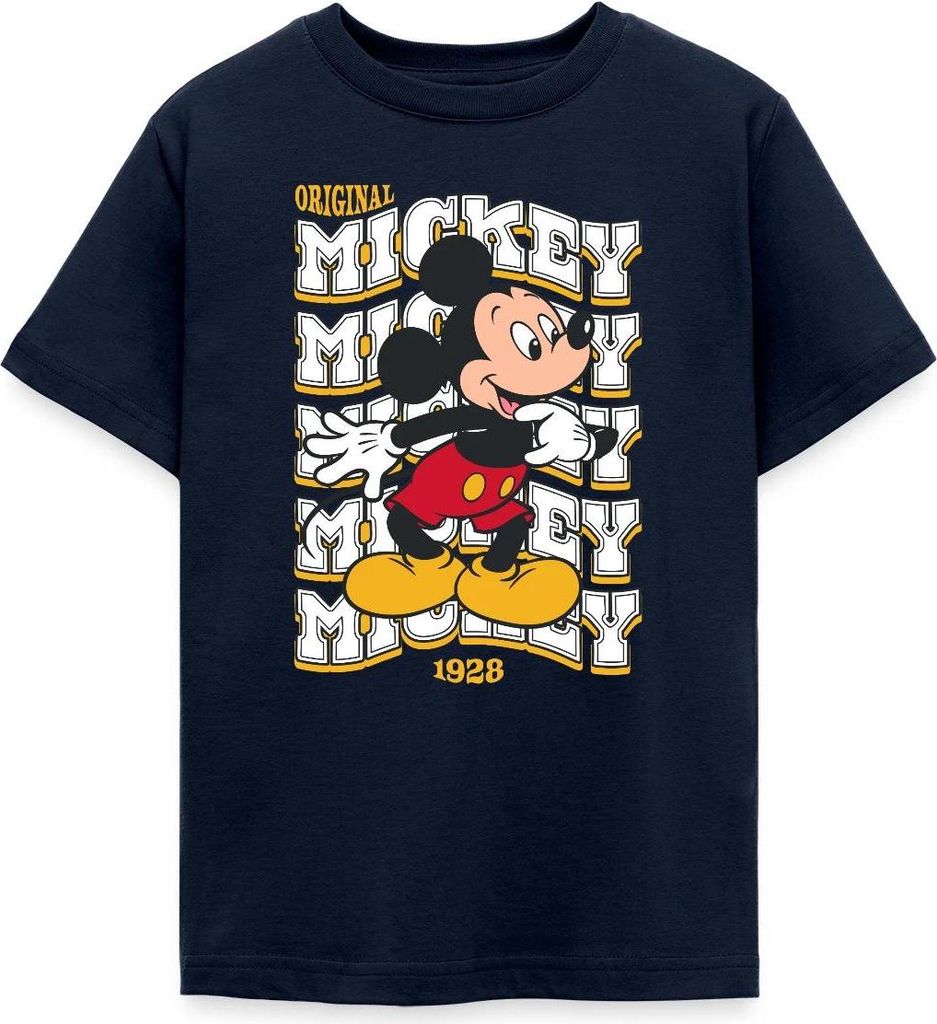 Mickey & Minnie Mickey Mouse Original 1928 Teenager T-Shirt, 134/146 (9-11 Jahre), Navy