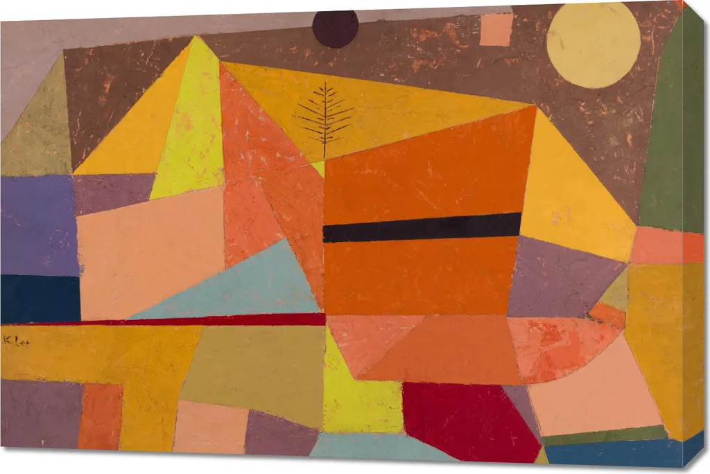 Offerta Quadro 90x60 Paul Klee Paesaggio Montano - Stile Vintage Salon