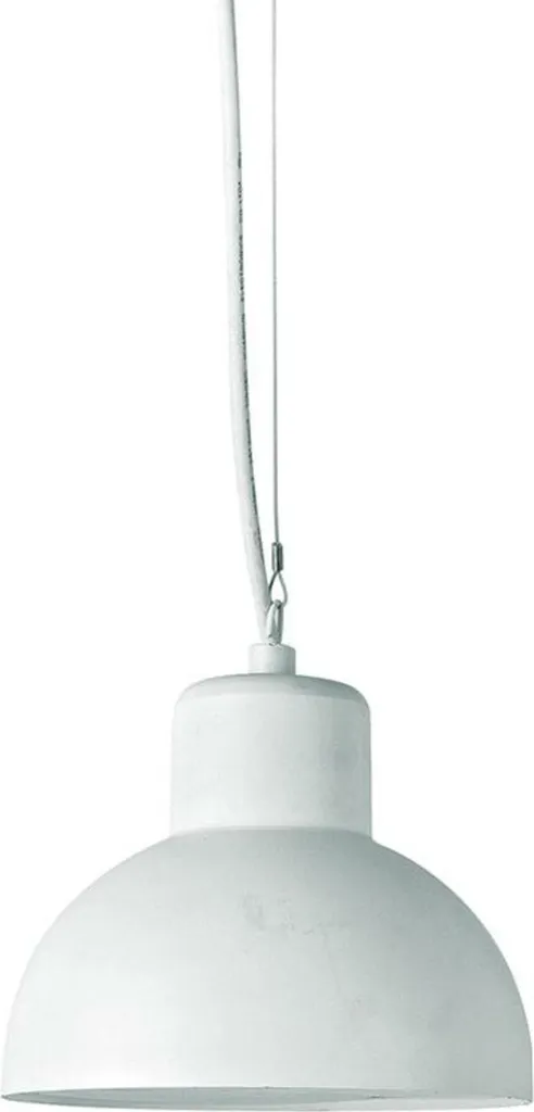Suspension IP44 BERO blanc sable avec diffuseur opale anti-éblouissant