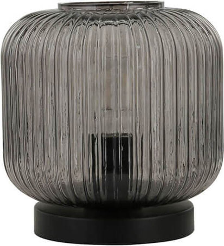 HOME DELUXE Lampe de table en verre LILY - Gris fumé | Image du produit 