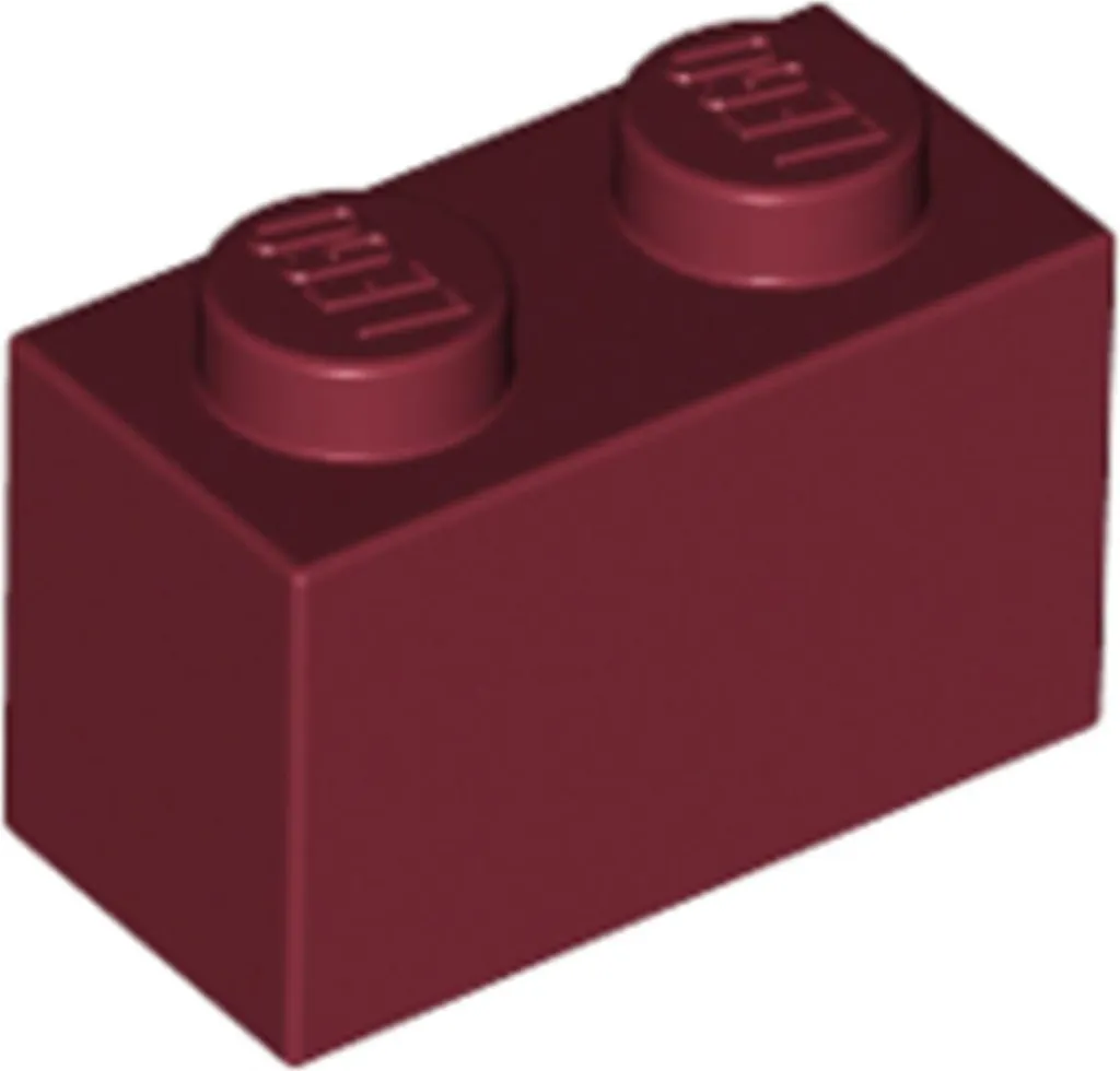 Lot de 50 Briques LEGO 1x2 Coloris Rouge Foncé 3004 pour MOC et Vrac