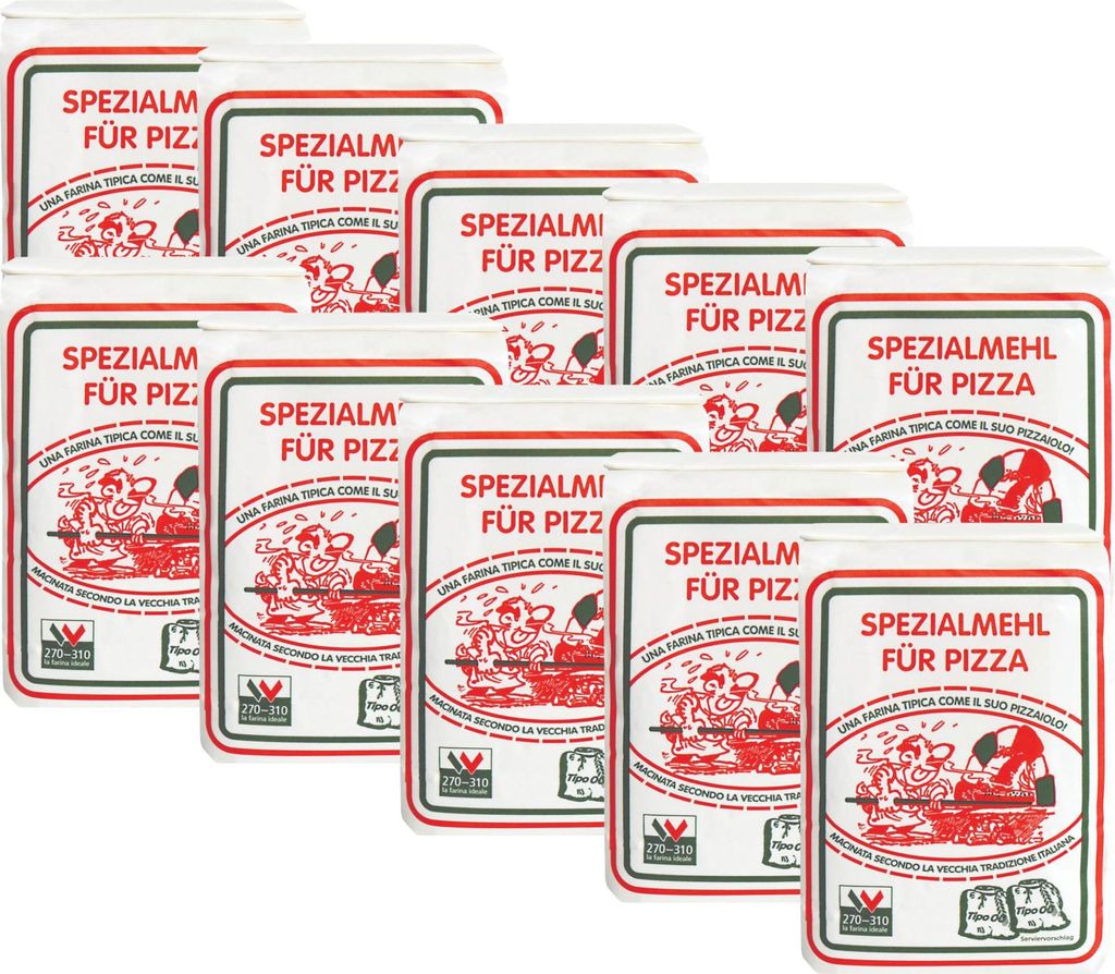 Frießinger Mehl Spezialmehl für Pizza 1kg (10er Pack) Produktbild 