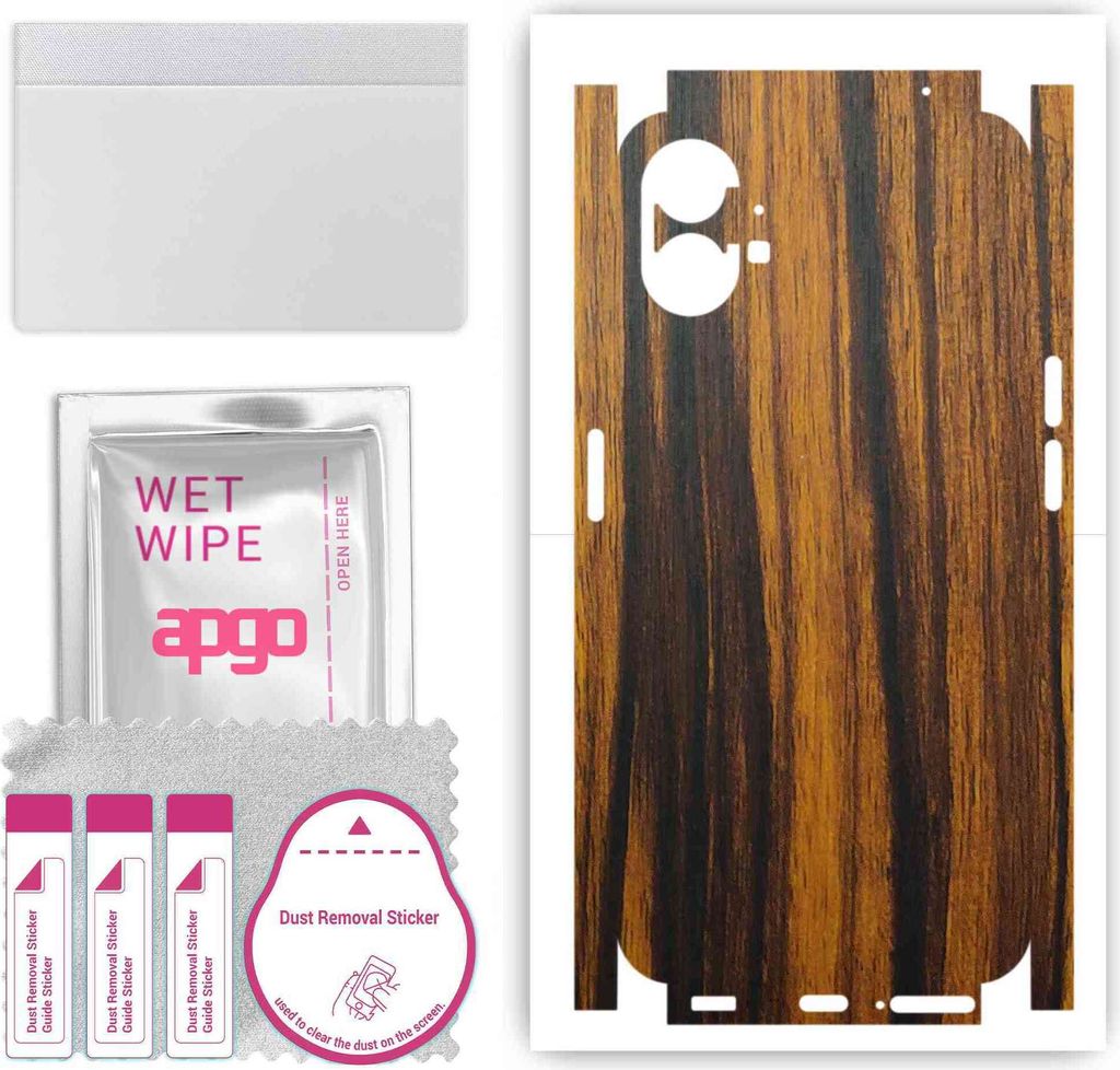 apgo Rückseite + Seiten Schutzfolie, Skin, kompatibel mit Nothing Phone 1, Hinten Displayschutzfolie aus Vinylfolie, kratzfest, einfache Montage -...