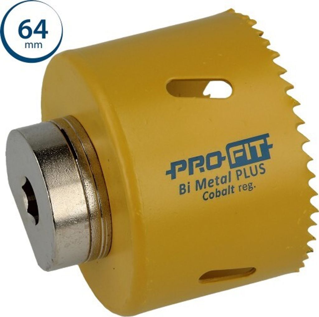 ProFit - HSS Bi-Metall Plus Lochsäge mit Regelmässiger-Verzahnung 64mm