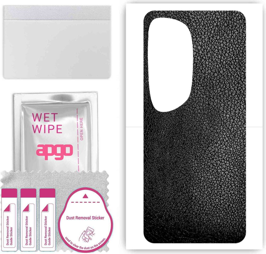 apgo Rückseite Schutzfolie, Skin, kompatibel mit Huawei P60 Art., Hinten Displayschutzfolie aus Vinylfolie, kratzfest, einfache Montage - Schwarze...