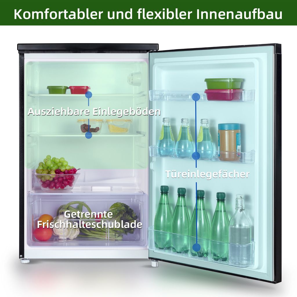 ChiQ CSF120BE Vollraumkühlschrank, Gesamtvolumen 126 Liter, Produktbild 4