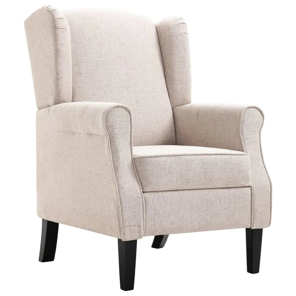 Fauteuil Beige Tissu Ergonomique - Soulagez votre Dos avec Style