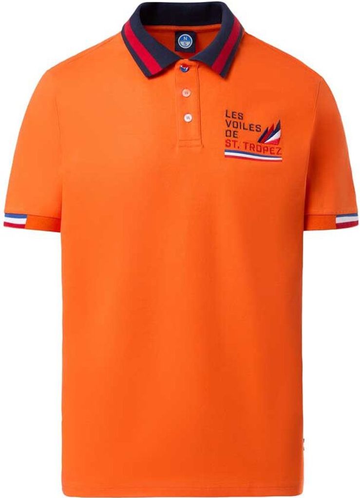 North Sails Lvdst Kurzarm-poloshirt Orange M Mann Orange M