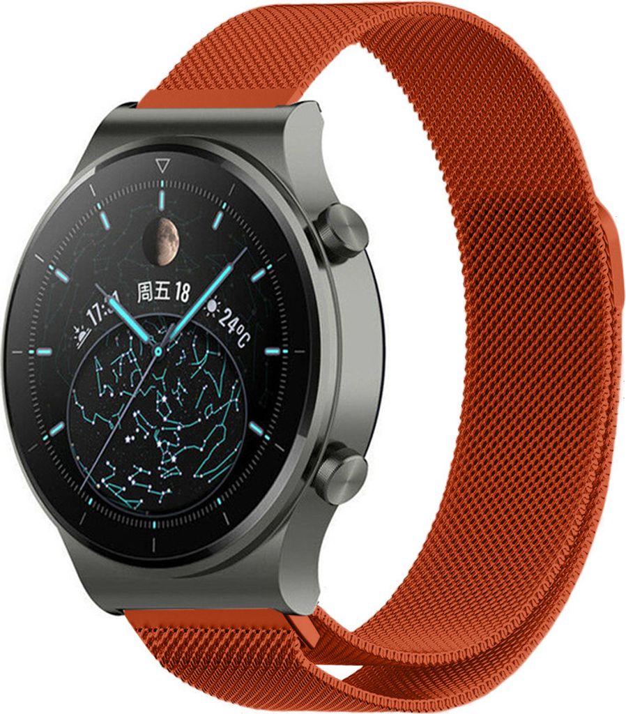 Strap-It Huawei Watch GT 2 Pro Milanese Armband (Orange)