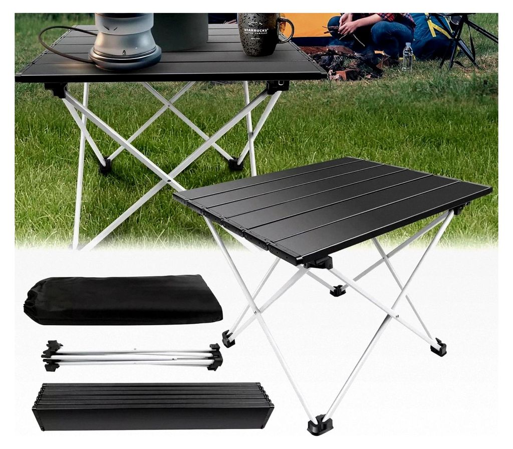 Klapptisch, tragbar, klein, für Camping, Picknick, Garten und Outdoor, 40 x 35 cm