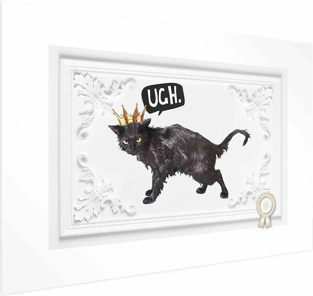 Poster Cat in the Crown 90x60 cm senza cornice con margine