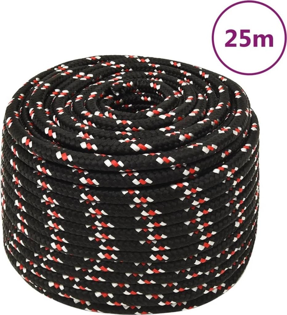 BEI CLORIS Bootsseil Schwarz 14 mm 25 m Polypropylen - Garten & Heimwerken Neu8488550 1parcel