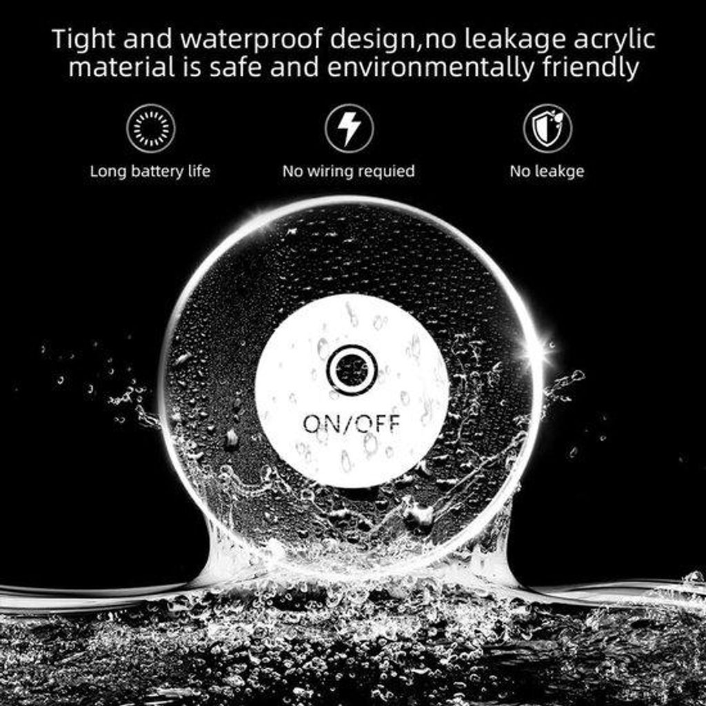 LED-Untersetzer-Set mit 6 weißen LED-Untersetzern - Leuchtende Untersetzer aus Acryl - Wasserfest für Gläser - Party Dekoration